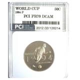 1994-P 50c World Cup PR70 DCAM LISTS $225