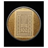 Austria 100 Kronen Stamp Post WW1 Gem UNC Ex Rare