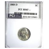 1953-D Nickel MS67+ LISTS $1500 IN 67