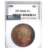 1890 Morgan MS66 PL LISTS $26500