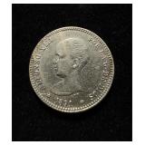 1891 1 Peseta Spain