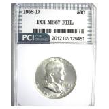 1958-D Franklin MS67 FBL LISTS $1100