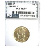 2009-P Pos A $1 Polk PCI MS69