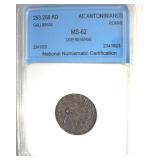 253-268 AD Gallienus MS62 Ancient Rome
