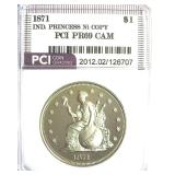 1871 Dollar PCI PR69CAM Indian Princess Ni Copy