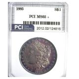 1885 Morgan PCI MS65+ Fantastic Color