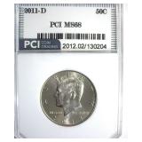 2011-D Kennedy MS68 LISTS $450
