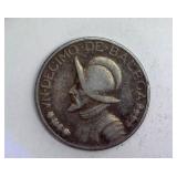 1931 Silver 1/10 Balboa Panama Soft Toning