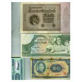 11 Vintage Bank Notes Philippines Italy Japan