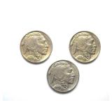 1936 1937x2 Nickel BU 3 Pc Buffalo Lot