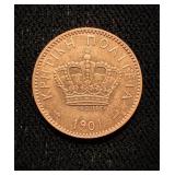 1901-A Crete 2 Lepta Ch UNC Rare