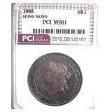 1866 S$1 PCI MS61 Hong Kong