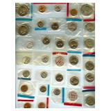 1960-1992 Coins from Mint Sets Still in Cellophane