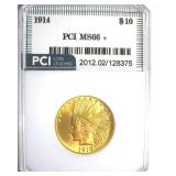 1914 Gold $10 MS66+ LISTS $35000