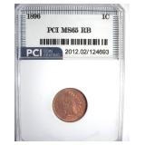 1896 Cent MS65 RB LISTS $475