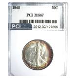 1942 Walking Liberty MS67 LISTS $650
