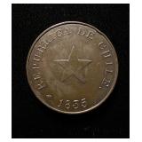 1835 Chile 1 Centavo Ch UNC Very Rare