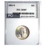 1951-S Quarter MS67 LISTS $140