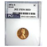 1974-S Cent PR70 DCAM RD LISTS $10000