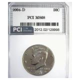 2004-D Kennedy MS68 LISTS $500