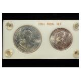 1961 Philippines Rizal Set 1 Peso & Half Gem UNC
