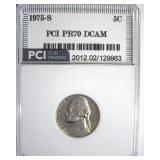 1975-S Nickel PR70 DCAM LISTS $1850