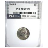 1943-S Nickel MS67 FS LISTS $350