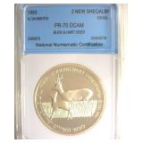 1993 2 New Sheqalim NNC PR70 DCAM Israel