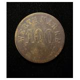 1920s Germany Gambling Chip for 100 Mark