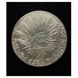 1838-Go Pg Mexico 8 Reals Nice UNC Rare