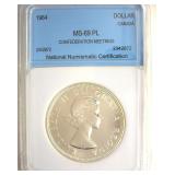 1964 Dollar NNC MS69 PL Confederation Meetings