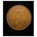 1864-A German States 3 Pfennig AU