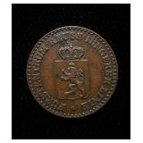 1850-A German States 1 Pfennig AU
