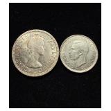 WW2 .925 Silver Ch BU Struck by US Mint 2pcs