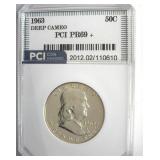 1963 Franklin PR69+ DCAM LISTS $5000 IN 69DC