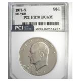 1971-S Silver Ike PR70 DCAM LISTS $475