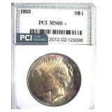 1923 Peace MS66+ LISTS $900