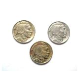 1937x3 Nickel BU 3 Pc Buffalo Lot