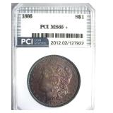 1886 Morgan PCI MS65+ Nice Toning