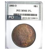 1885-O Morgan PCI MS65 PL Excellent Toning