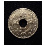 1939 French Indochina 5 Centiemes Gem UNC