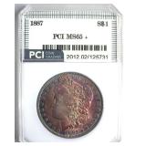 1887 Morgan PCI MS65+ Fabulous Color