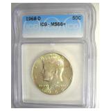 1968-D Kennedy ICG MS66+ LISTS $160