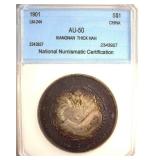 1901 S$1 NNC AU50 Kiangnan China