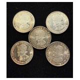 1961,53 Panama 1/10 Balboa Silver Gem BU 5pcs