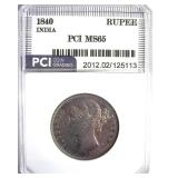 1840 Rupee PCI MS65 India