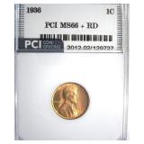 1936 Cent MS66+ RD LISTS $100