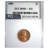 1938 Cent PCI MS66+ RD