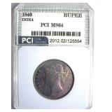 1840 Rupee PCI MS64 India