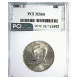 2001-D Kennedy MS68 LISTS $260